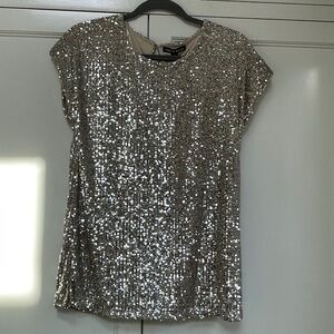 Cable & Gauge Sequined Holiday Top.